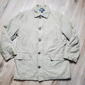Polo by Ralph Lauren Tan Carrier Barn Coat Collard Jacket Coat Men's Size Small.